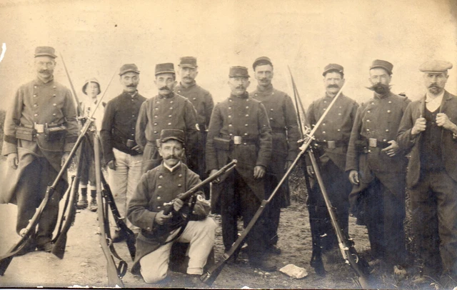 Cpa Soldat Guerre 1914/18 Baionnette Armee Wwi Photo Carte Postale Ancienne