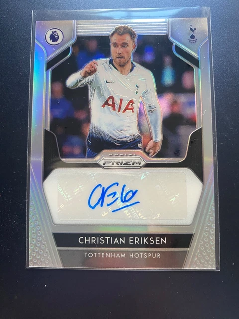 Christian Eriksen Silver /25 Auto Panini Epl Prizm 2019/20 Tottenham Hotspur Ssp