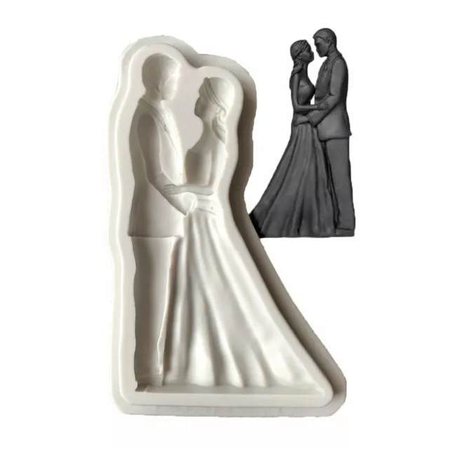 Stampo silicone MATRIMONIO NOZZE SPOSI dolci torte pasta zucchero Cake Design