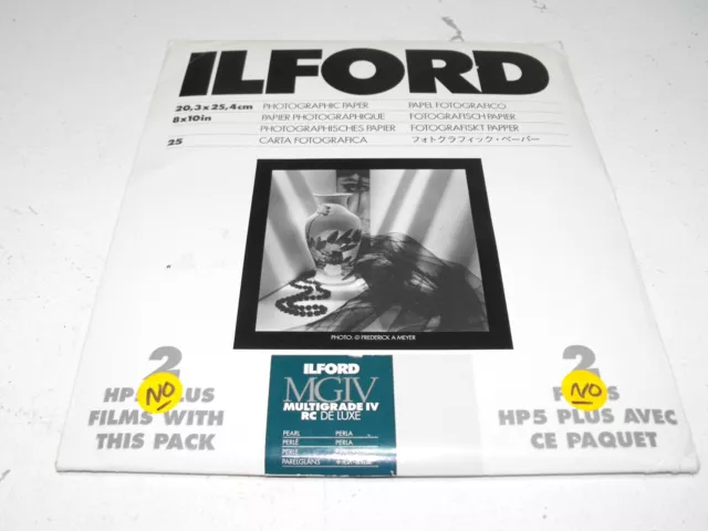Ilford Mgiv Multigrade Iv Rc De Luxe Pearl Paper Photo 8 X 10 23-25 Sheets Vntg
