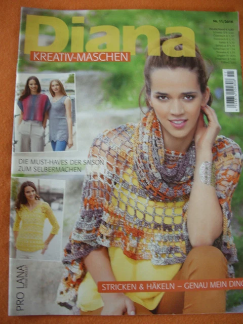 Diana Kreativ Maschen Strickjournal Handarbeitszeitung Stricken & Häkeln 11/2016