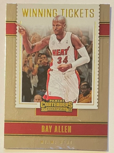 2017-18 Panini Contenders Basketball Ray Allen Winning Tickets #10 Miami Heat
