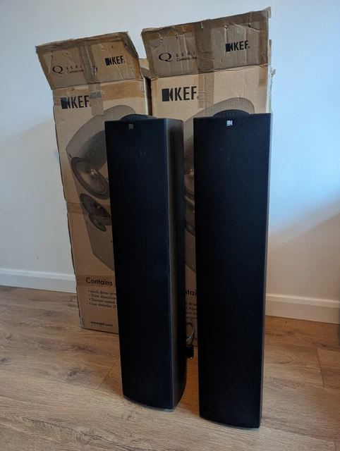 KEF IQ5 SE Floorstanding speakers walnut finish £80.00 - PicClick UK