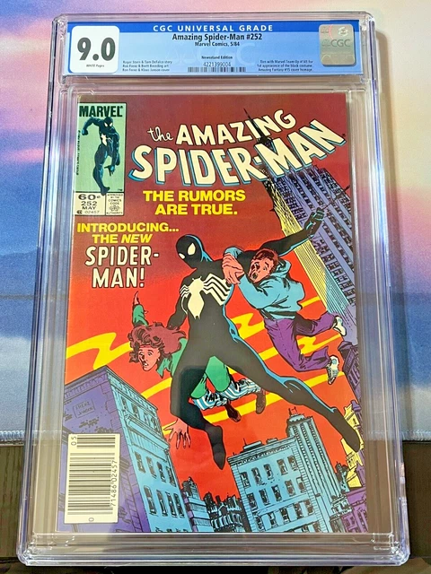 Amazing Spider-Man 252 Newsstand First Black Costume 5/84 CGC 9.0 WP