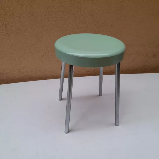 SGABELLO DA BAGNO CARRARA & MATTA mod. S501 color VERDE ACQUA anni '60 VINTAGE