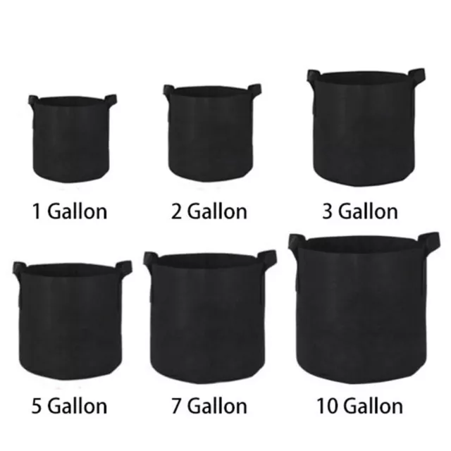 10/20Pcs Grow Fabric Bag Plant Bags Grow Pots with Handles Garden Container