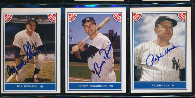 Lot (3) 1987 TCMA Yankees signed autographs Ralph Houk B. Richardson Skowron