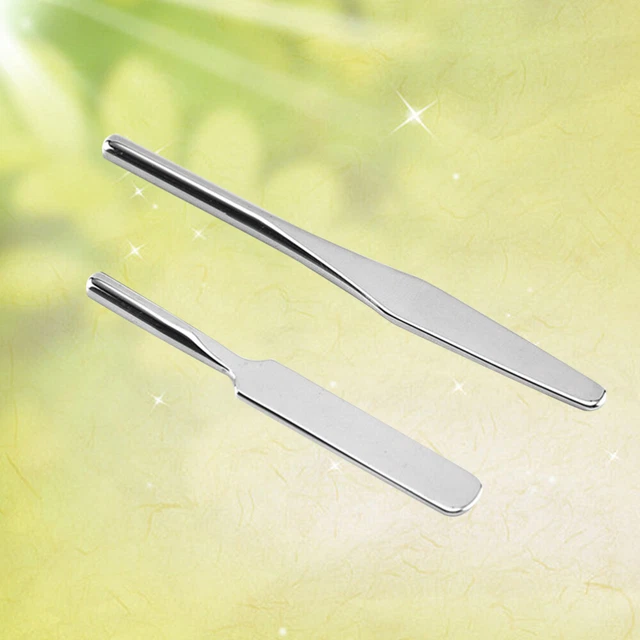 2 Pcs Outil De Manucure À Double Usage Ongles En Acier Inoxydable Tête