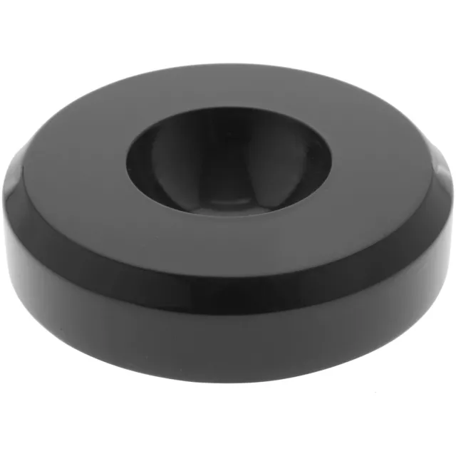 Plymor Black Acrylic Round Base w/ Indented Circle, 3"W x 3"D x 0.75"H (12 Pack)
