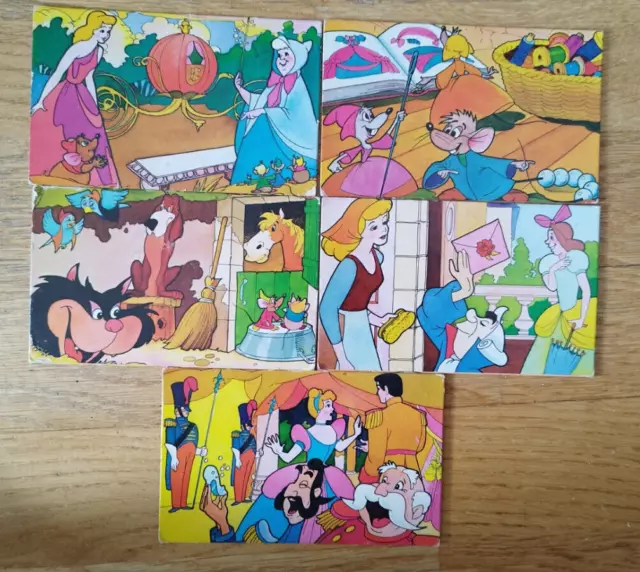 Lot Cartes vintage Disney CINDERELLA CENDRILLON card rare set