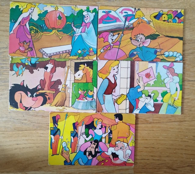 Lot Cartes vintage Disney CINDERELLA CENDRILLON card rare set