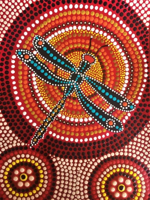 Aboriginal Print by Jen Bailey (Kamilori Tribe) 'Dragonfly Heat'