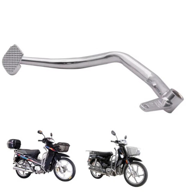 US Silver Modified Motorcycle Steel Rear Brake Footrest Pedal Pad Lever Shift×1