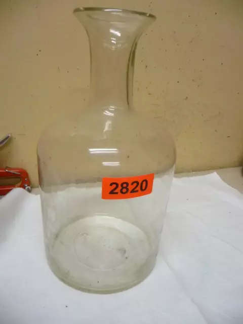 2820. Altes Biedermeierglas Glasflasche Flasche Biedermeier Glas