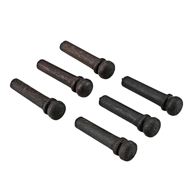 6pcs Ebony Guitar Bridge Pins Guitar End Pins Replacements Guitar String Nails