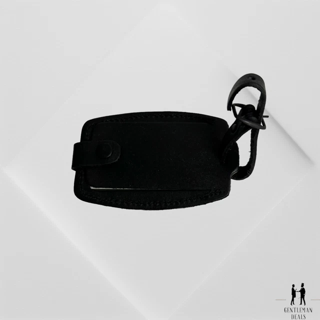 Briggs & Riley Luggage Tag Black Leather ID Tag Bag Identification Strap 2