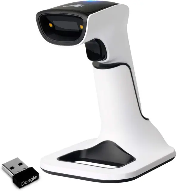 Scanavenger Wireless Portable 1D&2D with Stand Bluetooth Barcode Scanner: 3-I...