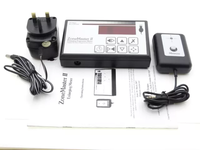 RH Designs Zonemaster II F-Stop Timer / Meter Sensor inc / Adaptador de CA - ¡Bonito!