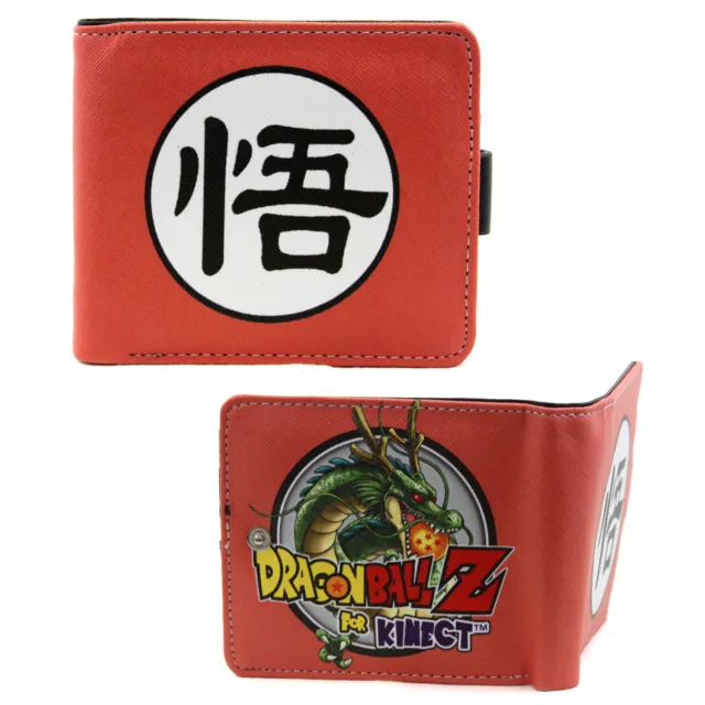New Goku Symbol DRAGONBALL Z BiFold Wallet with Button Doragon Boru Zetto