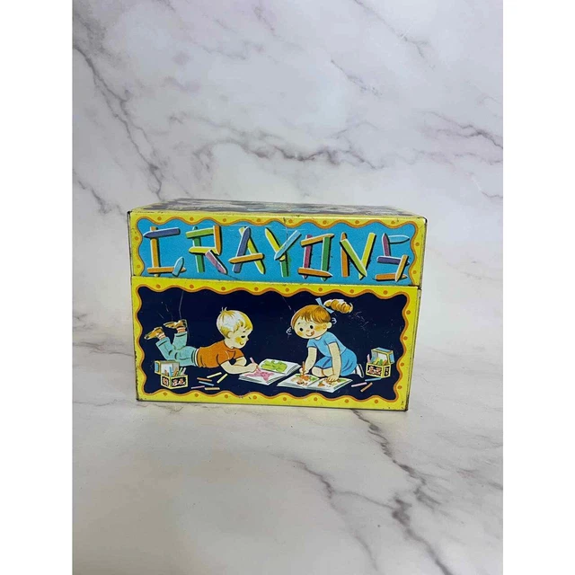 Large Tin Litho Crayon Box - J. Chien and Co.