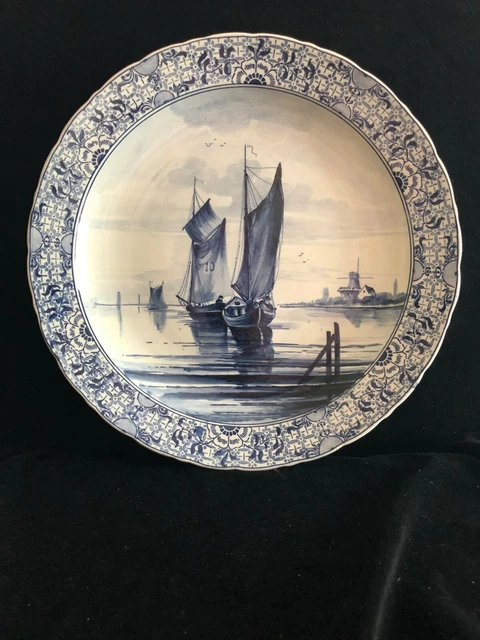Large Royal Bonn Delft Charger 15" / 38.5 cm