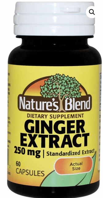 Extracto de jengibre Nature's Blend 60 cápsulas X 3 = 180 cápsulas fecha de caducidad 12/2025
