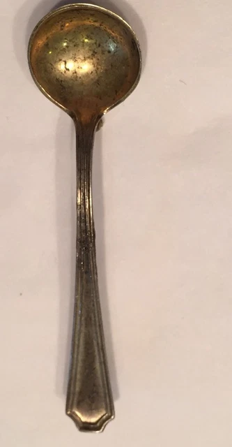 Vtg Sterling Silver Spoon pin Pat.1910 Hallmarked 4.5 Gram 2 1/2"L