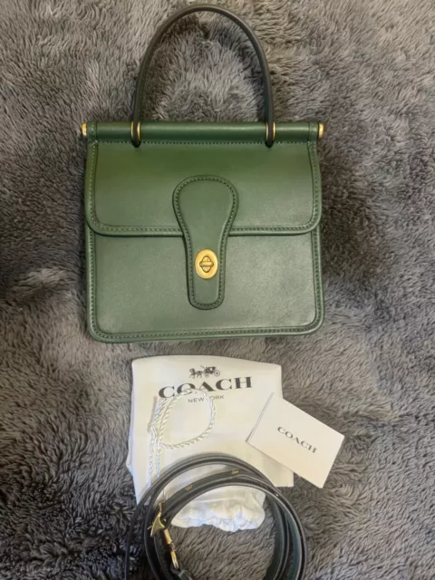 Coach  Glovetanned Leather  Willis Top Handle 18 Crossbody Bag