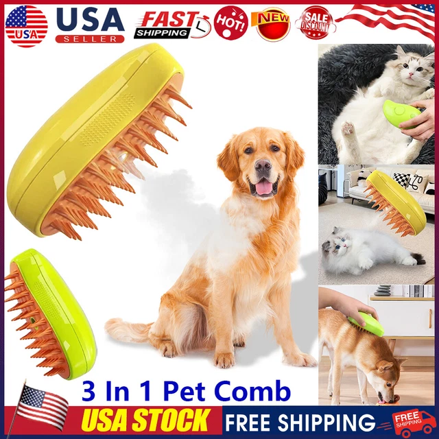 3 In1 Steamy Cat Brush Cat Steamy Brush, Self Cleaning Steam Cat Massage Brush