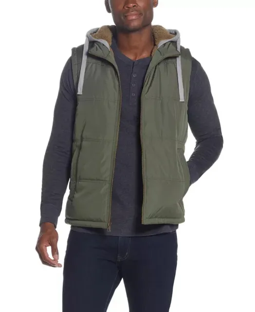 Weatherproof Vintage Men's Full Zip Sherpa Lined Hooded Jacket - XL