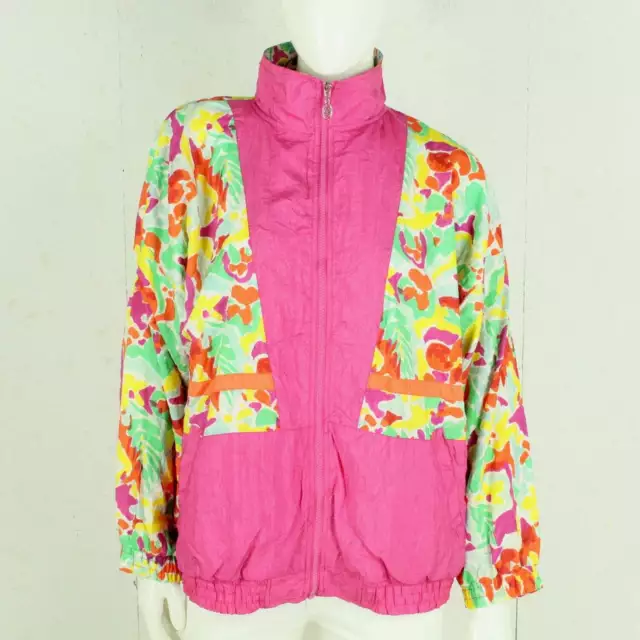Vintage Trainingsjacke Gr. XL pink bunt gemustert Sportswear