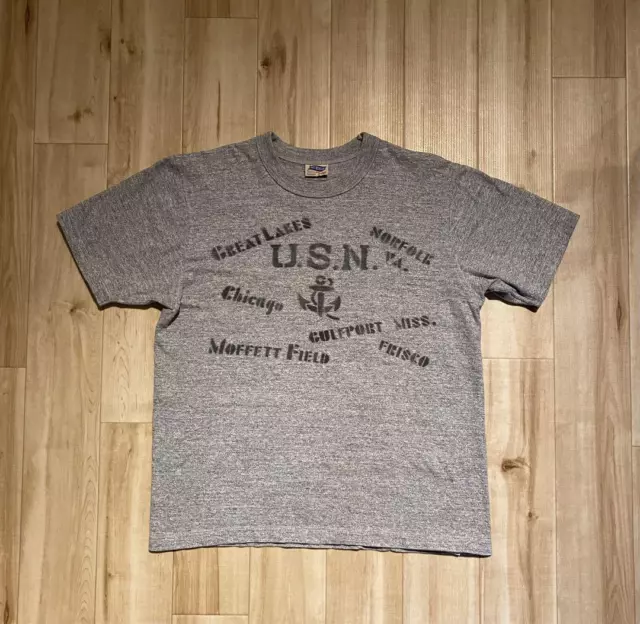 Buzz Rickson's T-Shirt Gris Coton Taille M Utilisé De Japon