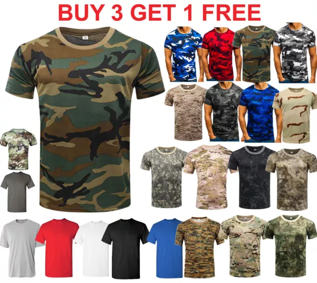 short Sleeve T-shirt Camouflage Tee camo Tactical Camouflage plain T shirt