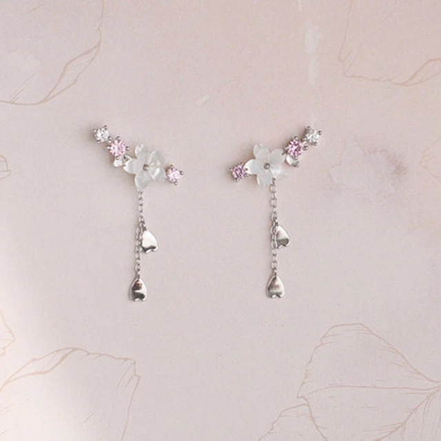 Zubehör Piercing Stud Ohrring Quaste Kirschblüten Ohrring Blumen ohrringe