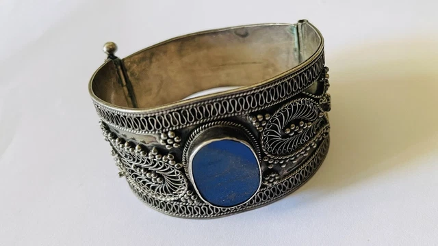 Ingrosso Bracelet Antico IN Argento Massiccio Gioiello Etnico 48,29g Rif. 96056