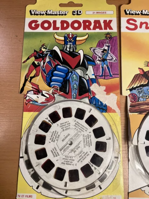 View Master : 2 Pochettes de 3 Disques Goldorak et Snoopy - Très Bel Etat 2