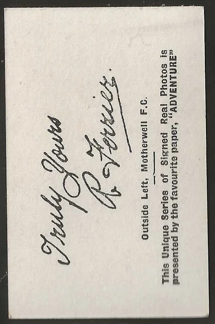 Thomson (Dc) - Fussball Signierte Echte Fotos (Schottisch Mf14) 1923 - Motherwell Ferrier 2
