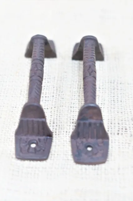 16 Cast Iron Rust Barn Handle Gate Pull Shed Door Handles Fancy Drawer Pulls 5