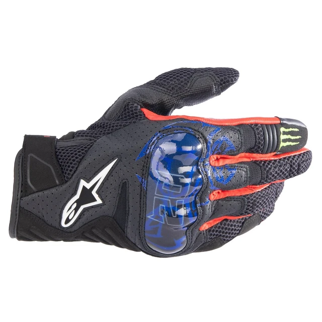 Alpinestars FQ20 SMX-1 Air V2 Monster Black Blue Bright Red Green - Spedizion...