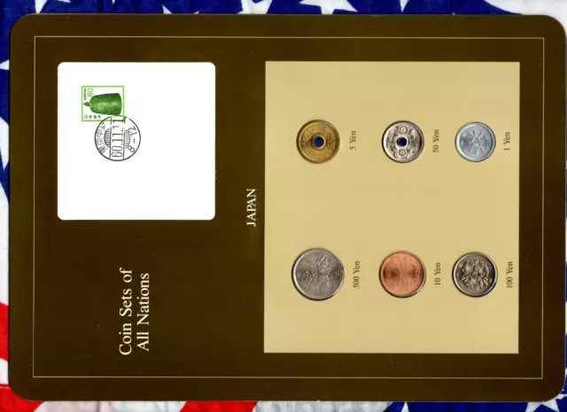 Coin Sets of All Nations Japan 1981-1985 UNC 100,500 Yen 1985 50Yen 1981