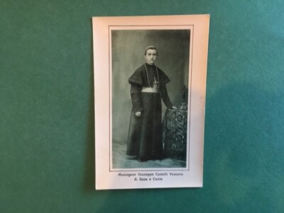 Cartolina Monsignore Giuseppe Castelli Vescovo Di Susa E Conte 1940 ca. 