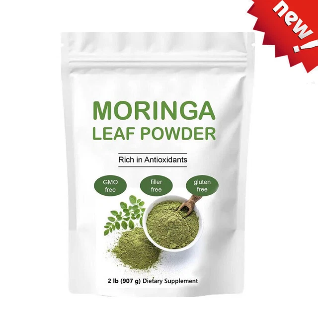 ORGANIC-MORINGA OLEIFERA POWDER (Natural Multi Vitamin, Superfood) 907g ...