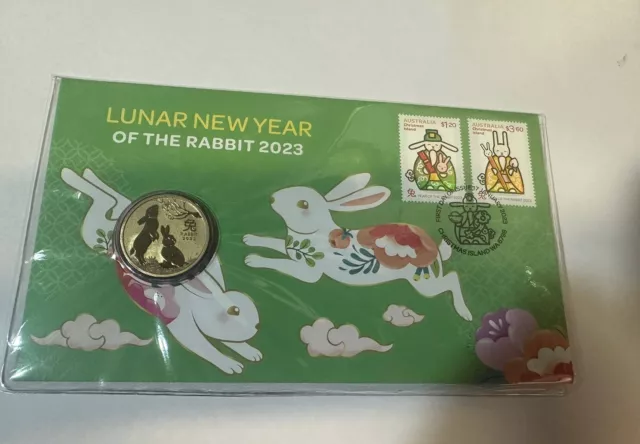 PNC Australia/Christmas Island 2023 Lunar New Year RABBIT Perth Mint $1 Coin