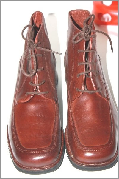 PIKOLINOS  Bottines Boots Lacets Cuir Teinte Campari T 39 TTBE