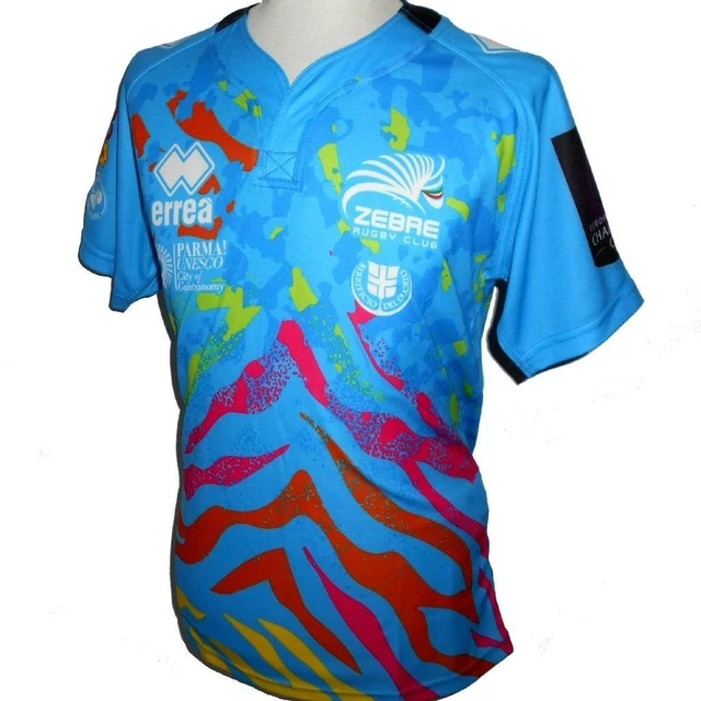 Zebra Rugby Errea Herren 3rd / Tasse Union Trikot 2018-2019 Neu Hemd Maglia