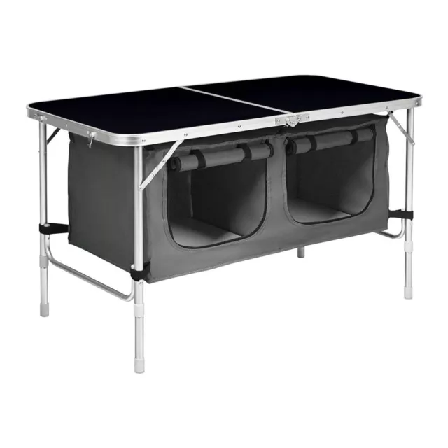 Camping Table 120cm Black With Grey Storage Bag Kiliroo