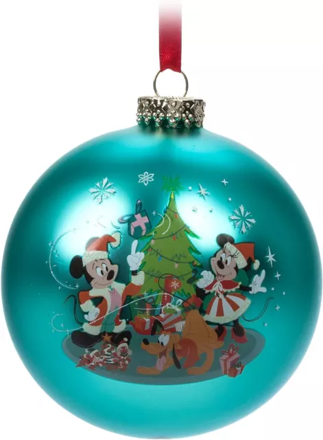 Disney Magasin Officiel Mickey Et Minnie Mouse Noël Arbre Verre Babiole