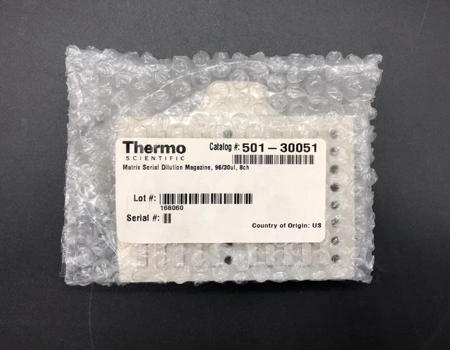 Thermo 501-30051 Matrix 96 Serial Dilution Magazine 30µL D.A.R.T. 8 Channel