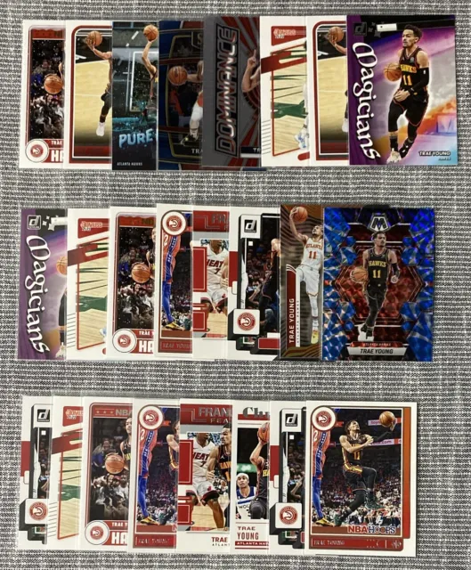 NBA 🏀TRAE YOUNG🏀 Lot of 24 Cards w parallels & inserts-MAKE us an OFFER!!