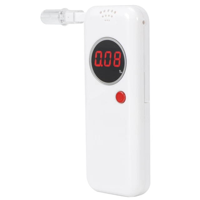 Probador de Conducción Ebrio Blanco Exhalación Soplado Pantalla LCD Digital Portátil MX